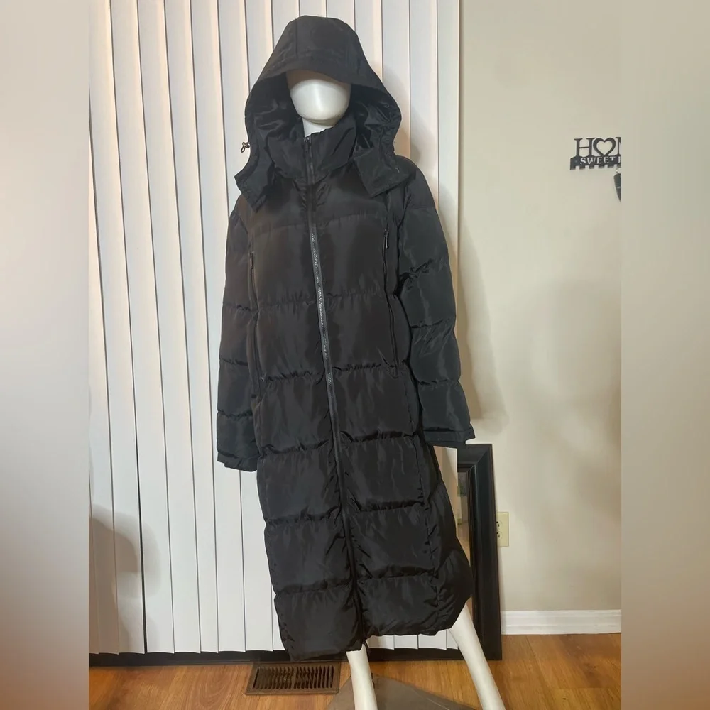 MAN Boohoo Longline Duvet Puffer In Black Size M